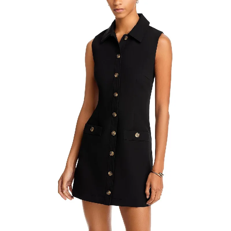 Bell-Sleeve DressFrench Connection Womens Mini Embellished Shirtdress