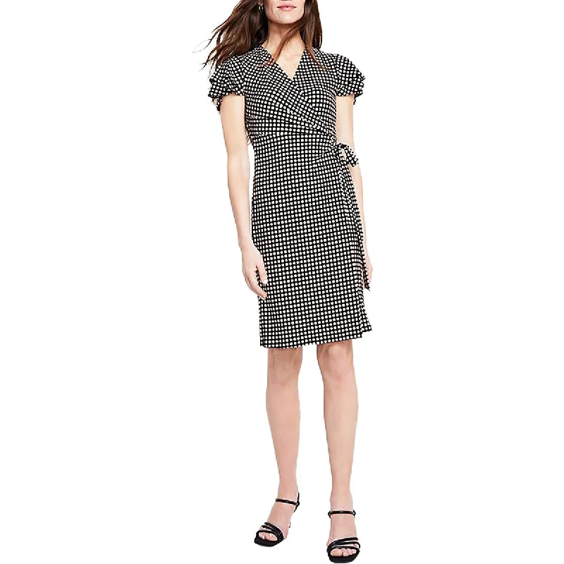 women's easy-to-wear dressesAnne Klein Womens Mini V-Neck Wrap Dress