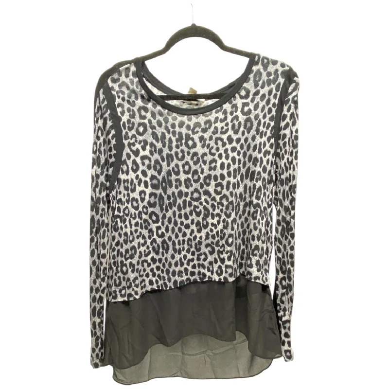 women's tops for those who want to make a bold fashion statement with their choice of topsTop Long Sleeve By Michael By Michael Kors In Animal Print, Size: L