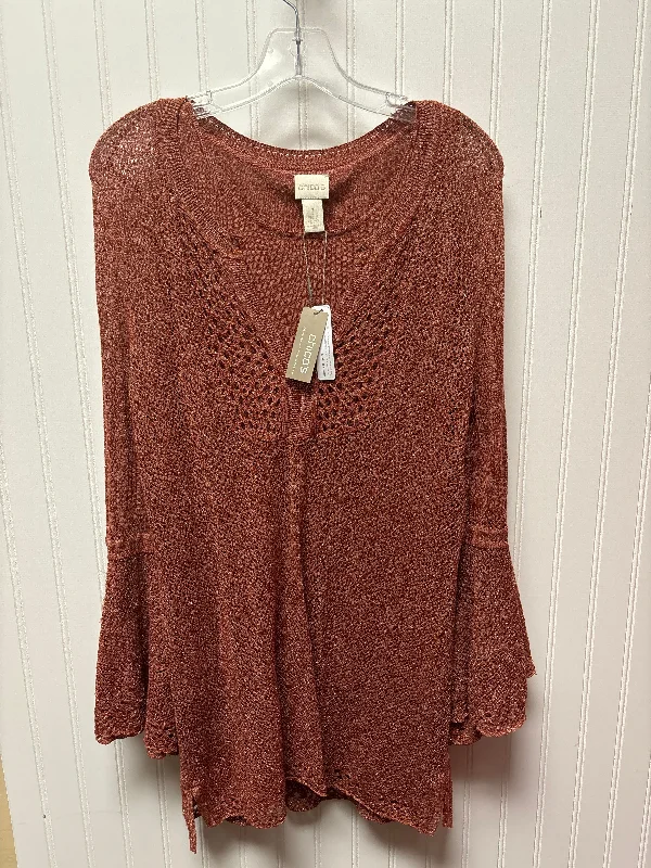 women's tops for boho-chic stylesTop Long Sleeve By Chicos In Rose Gold