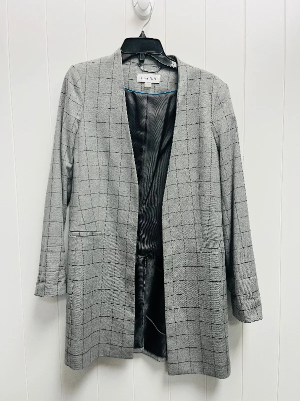 women's coats for vintage fashion enthusiastsBlazer By Calvin Klein In Grey, Size: 10