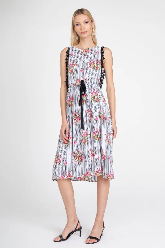 women's limited-edition dressesStripe Tassle Midi Dress