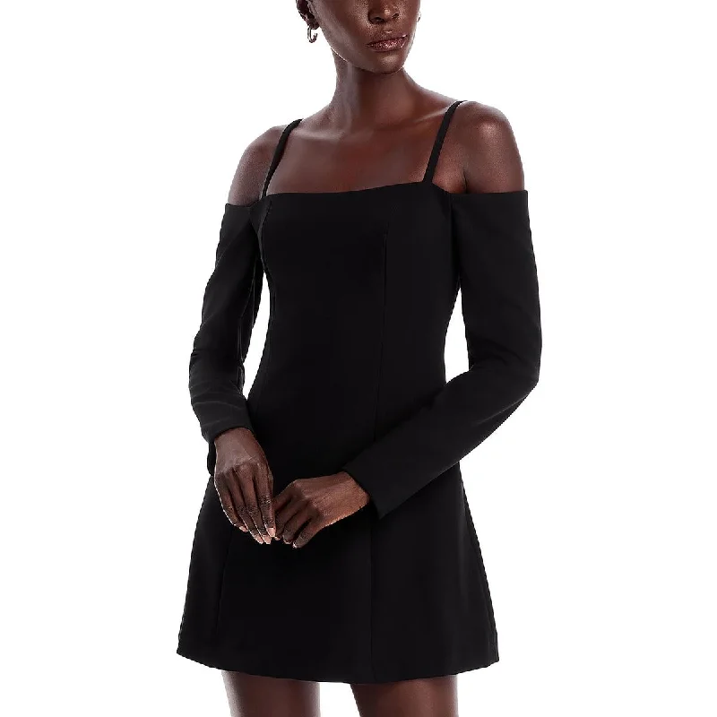 Cocktail DressFrench Connection Womens Mini Off-The-Shoulder Fit & Flare Dress