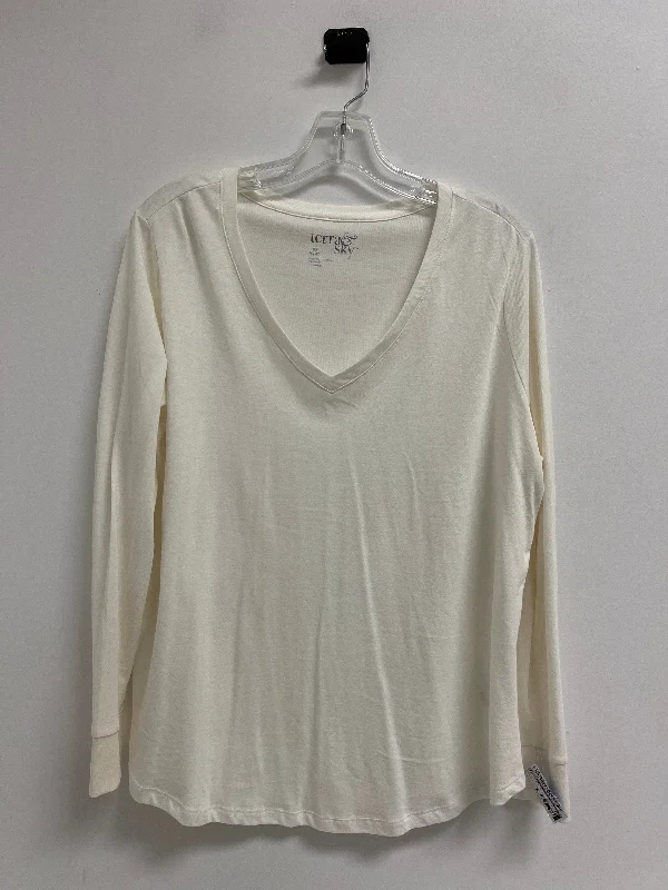 women's tops for fashion-forward individualsTop Long Sleeve Basic By Terra & Sky In Cream, Size: Xl