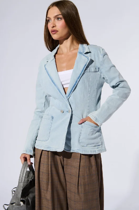 women's coats for layeringROBYN DENIM BLAZER