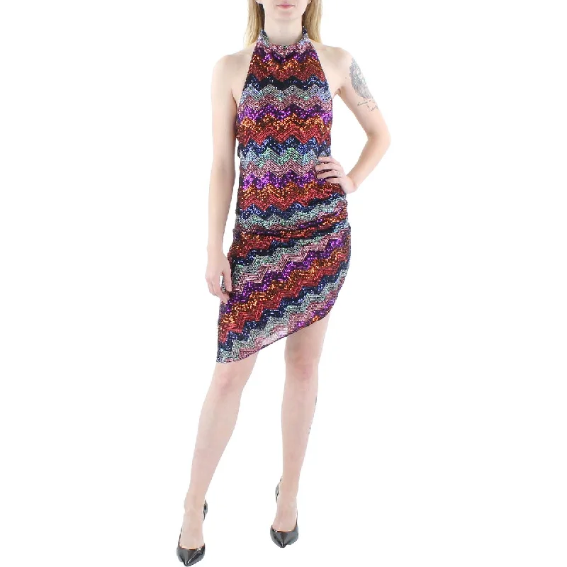 women's empire-line dressesAqua Womens Fuji Halter Mini Cocktail and Party Dress