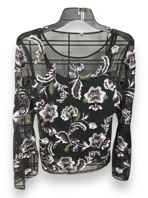 affordable women's topsTop Long Sleeve By Inc In Black, Size: M