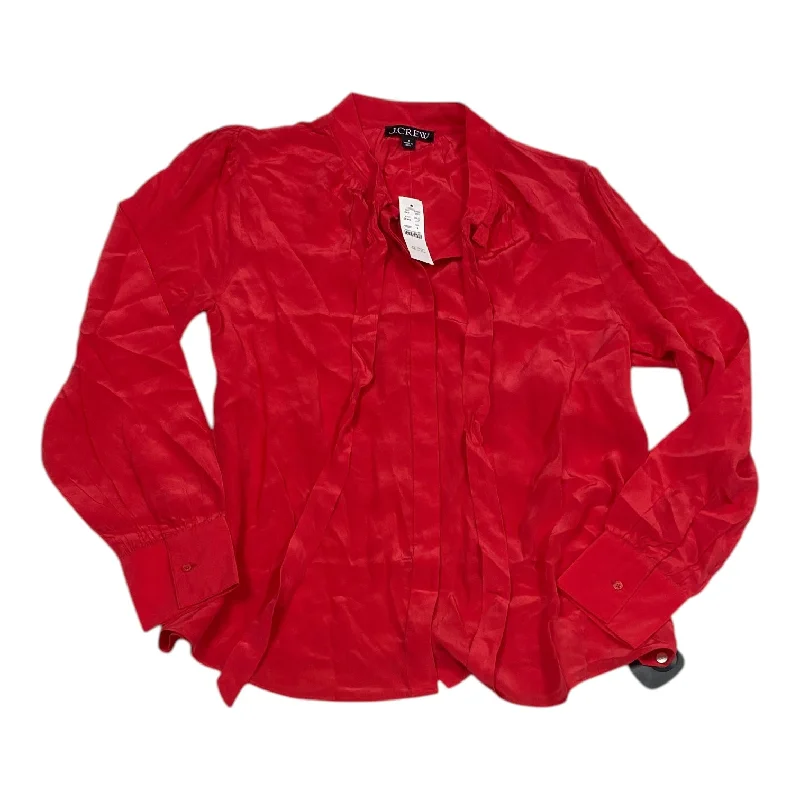 women's tops for those who love to dress up their casual looks with stylish topsTop Long Sleeve By J. Crew In Red, Size: 8