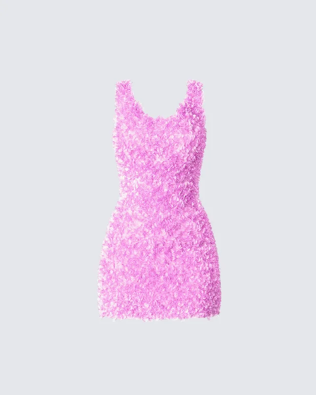 Laced DressChristy Pink Petal Mini Dress