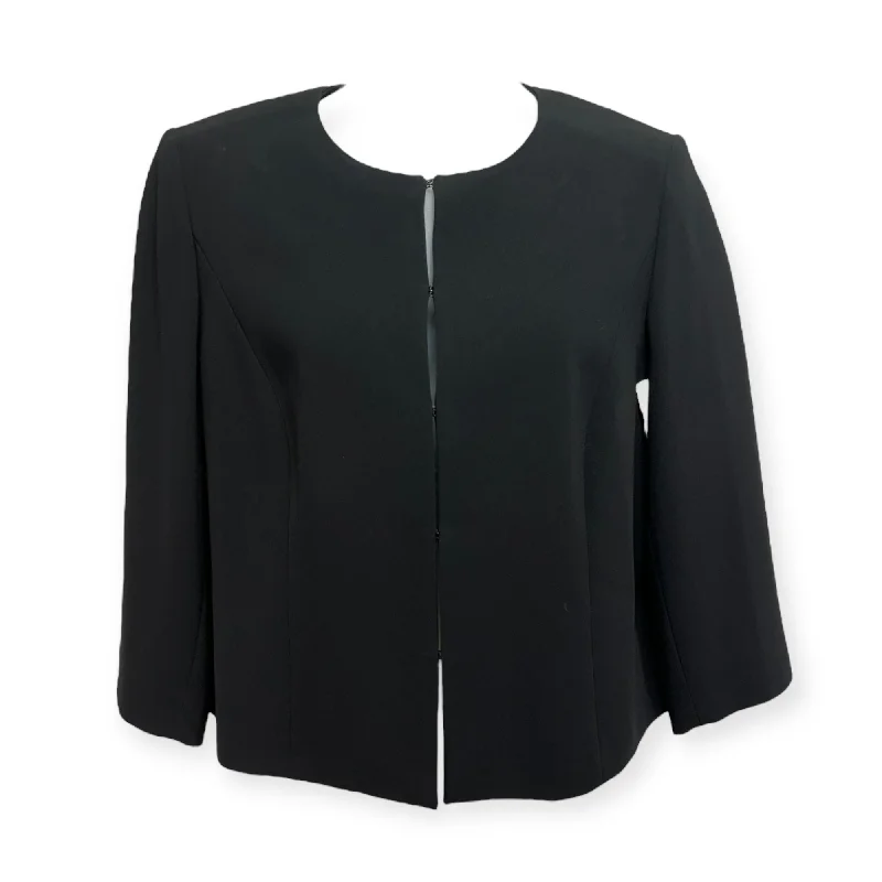 women's coats with cropped lengthsBlazer Designer By Marina Rinaldi In Black, Size: 14