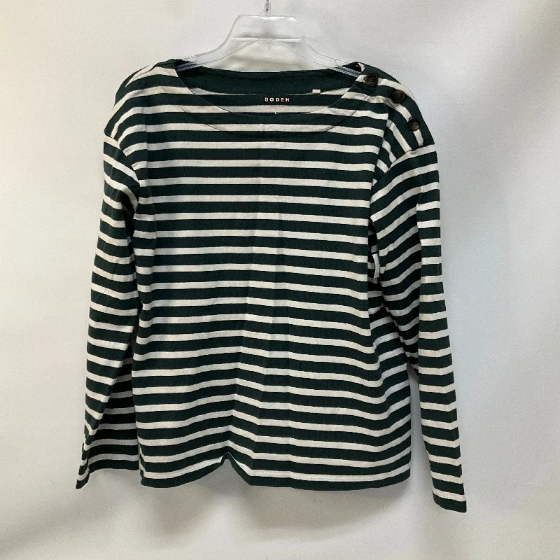 women's tops for those who want to wear pieces that are both comfortable and stylishTop Long Sleeve By Boden In Striped Pattern, Size: 14