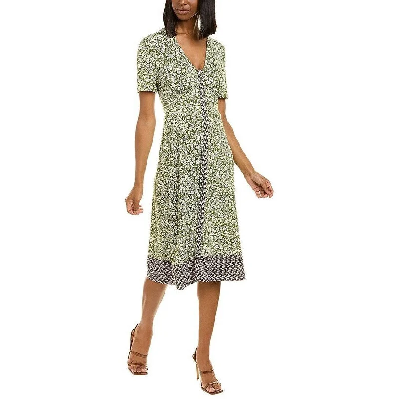 women's made-to-order dressesLeota Women's Francesca Floral Midi Dress Green Size Large