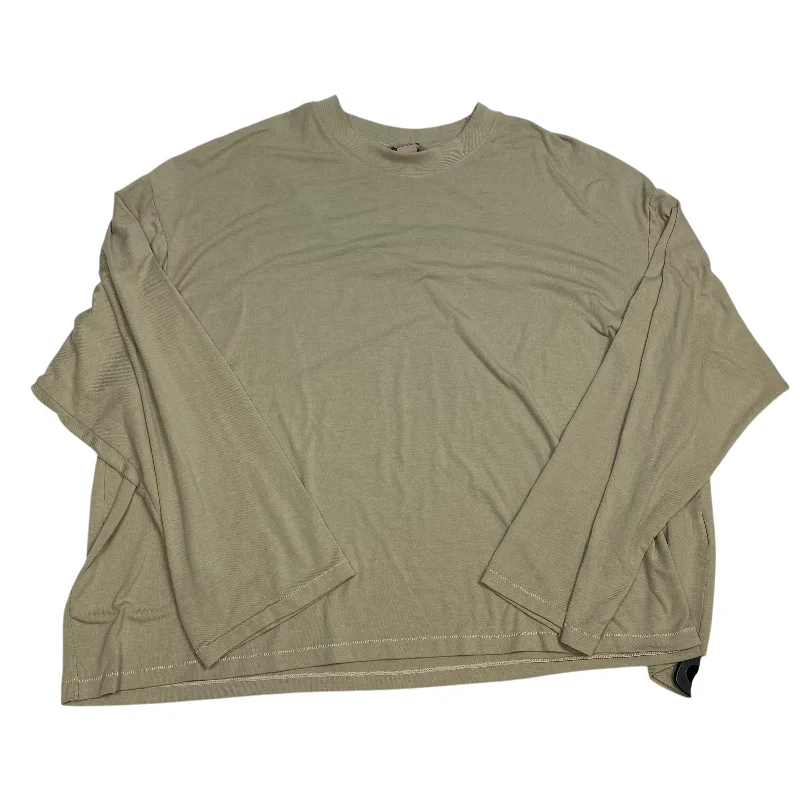 women's tops for those who love to experiment with fashionTop Long Sleeve Basic By H&m In Tan, Size: Xl