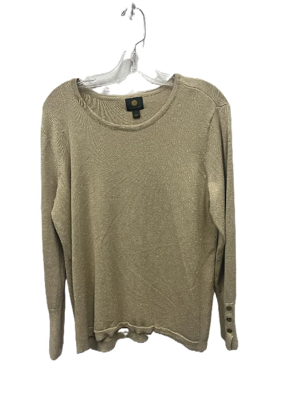 lace women's topsTop Long Sleeve By collection In Tan, Size: L