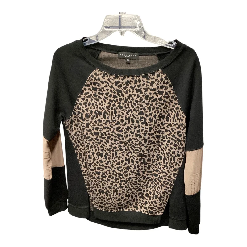 women's tops for glamorous eveningsTop Long Sleeve By Sanctuary In Animal Print, Size: S