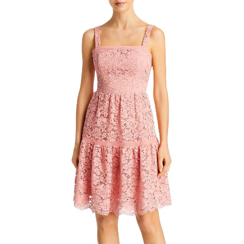 women's party dressesAqua Womens Lace Mini Fit & Flare Dress