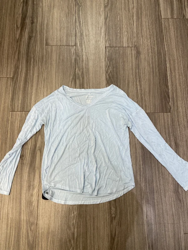 women's tops with built-in brasTop Long Sleeve By American Eagle In Blue, Size: Xl