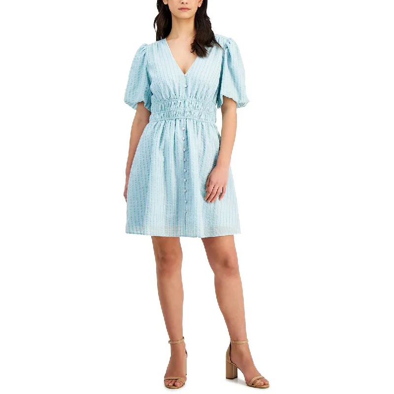 women's maxi dressesKit & Sky Womens Mini V-Neck Shift Dress