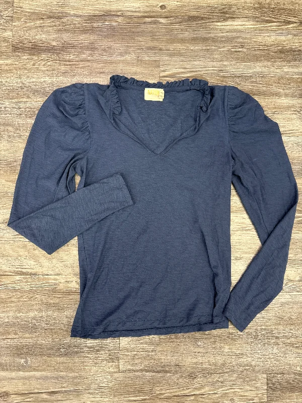 women's tops for those who want to show off their figure in a flattering wayTop Long Sleeve By Nation In Blue, Size: Xs