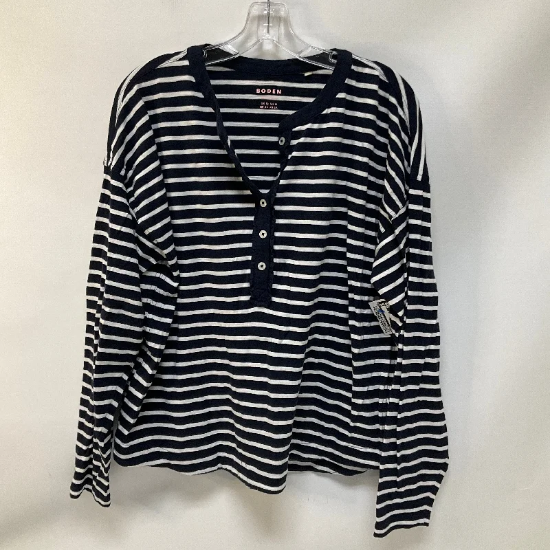 women's tops for those who want to wear pieces that are both functional and fashionableTop Long Sleeve By Boden In Striped Pattern, Size: L