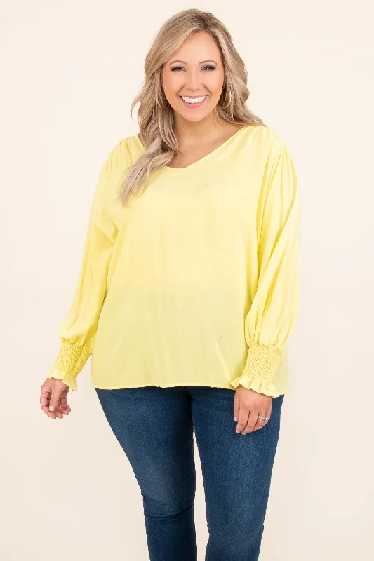 women's tops for those who want to wear pieces that are both comfortable and stylishBeautiful Sun Top, Yellow