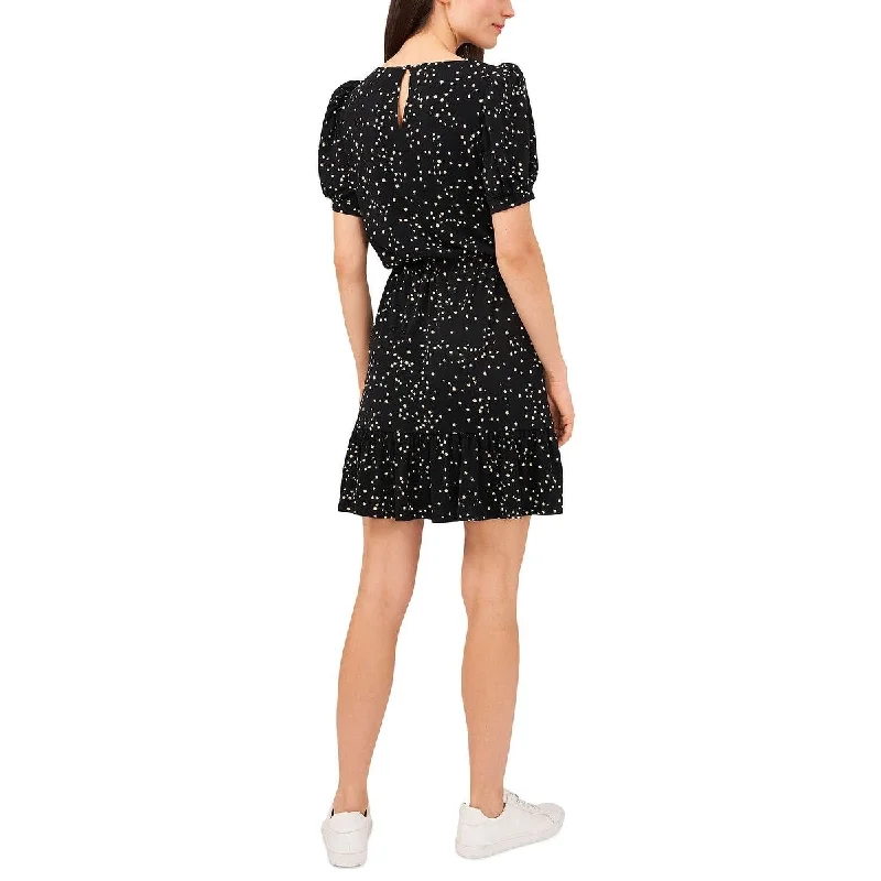 women's fair-trade dressesRiley & Rae Womens Ruffled Midi Fit & Flare Dress Black Size Medium