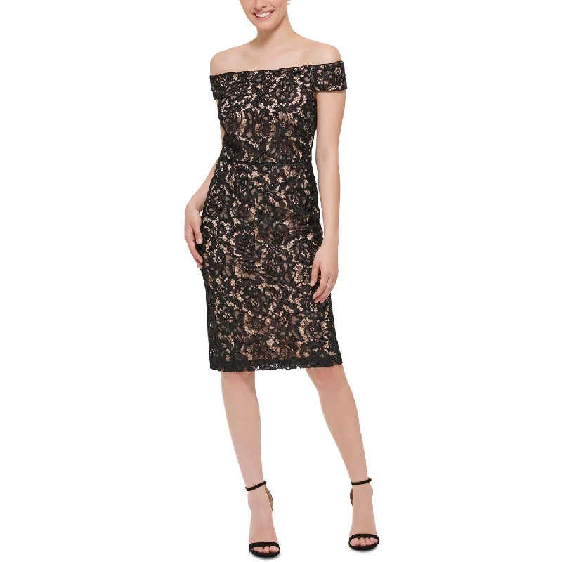 Petite DressVince Camuto Womens Petites Lace Mini Cocktail and Party Dress