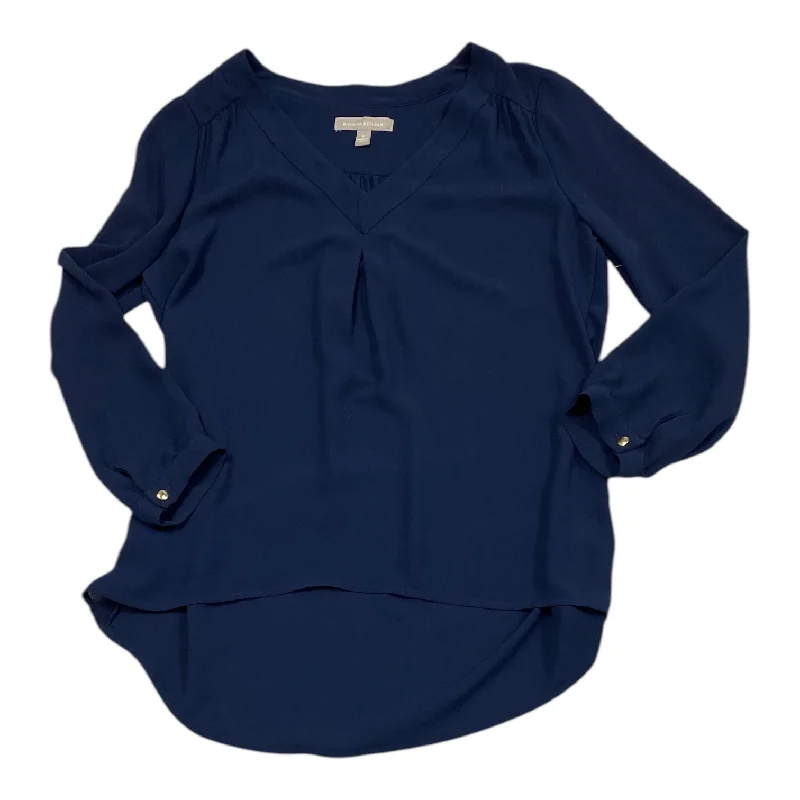 women's tops with embroidery detailsTop Long Sleeve By Banana Republic In Navy, Size: S