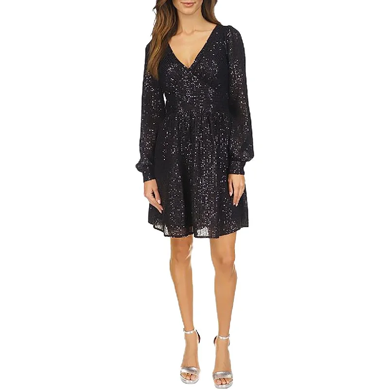 women's easy-to-wear dressesMICHAEL Michael Kors Womens Sequined Mini Cocktail And Party Dress