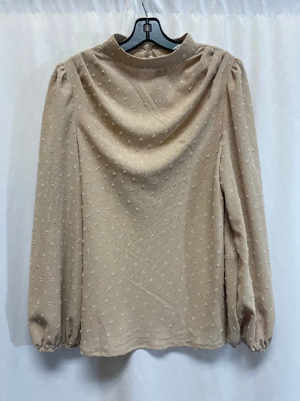 women's tops for those who seek both style and comfortTop Long Sleeve By Shein In Beige, Size: M