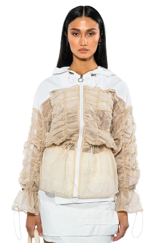 women's coats for hikingMADE YOU LOOK RUCHED BOMBER