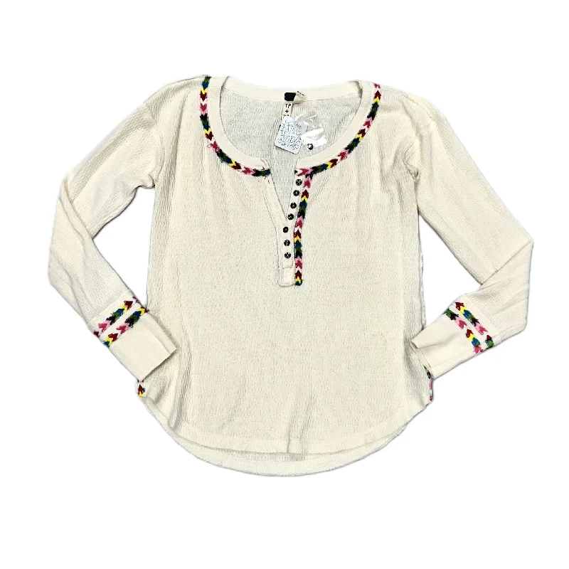 women's tops for evening soireesTop Long Sleeve By We The Free In Cream, Size: Xs