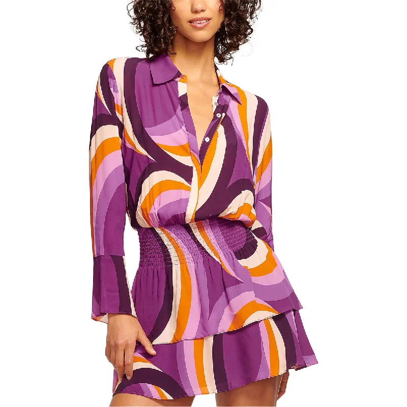 women's cocktail dressesRamy Brook Womens Mini Printed Shirtdress