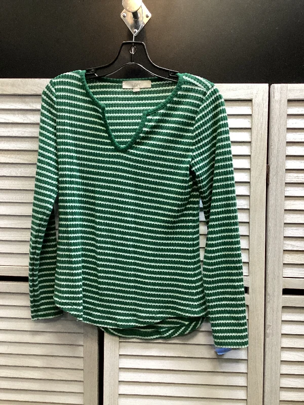 women's tops for layeringTop Long Sleeve By Loft In Striped Pattern, Size: Xs