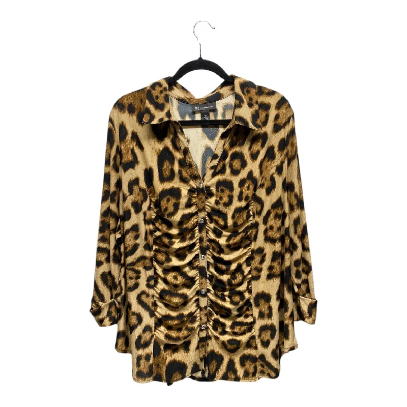 women's tops for those who want to add a personal touch to their wardrobe with unique and one-of-a-kind piecesTop Long Sleeve By Inc In Animal Print, Size: 3x