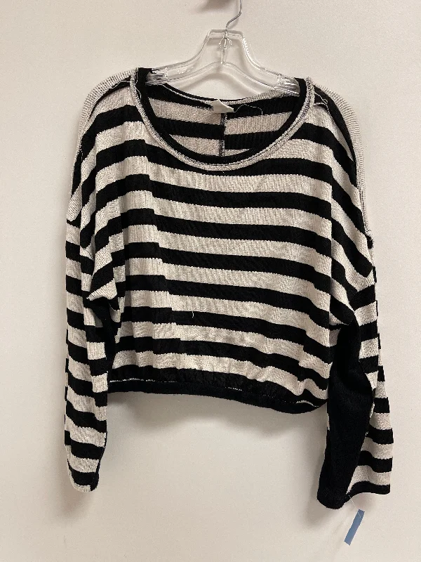 women's tops that offer a perfect blend of style, comfort, and affordabilityTop Long Sleeve By By Together In Black & White, Size: L