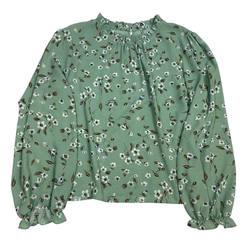 women's tops for black-tie affairsTop Long Sleeve By Clothes Mentor In Green, Size: Xxl