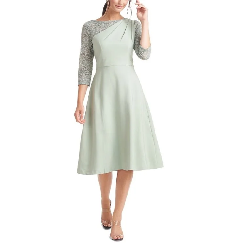 women's affordable dressesJS Collections Women's Rory Fit & Flare Midi Dress Green Size 4