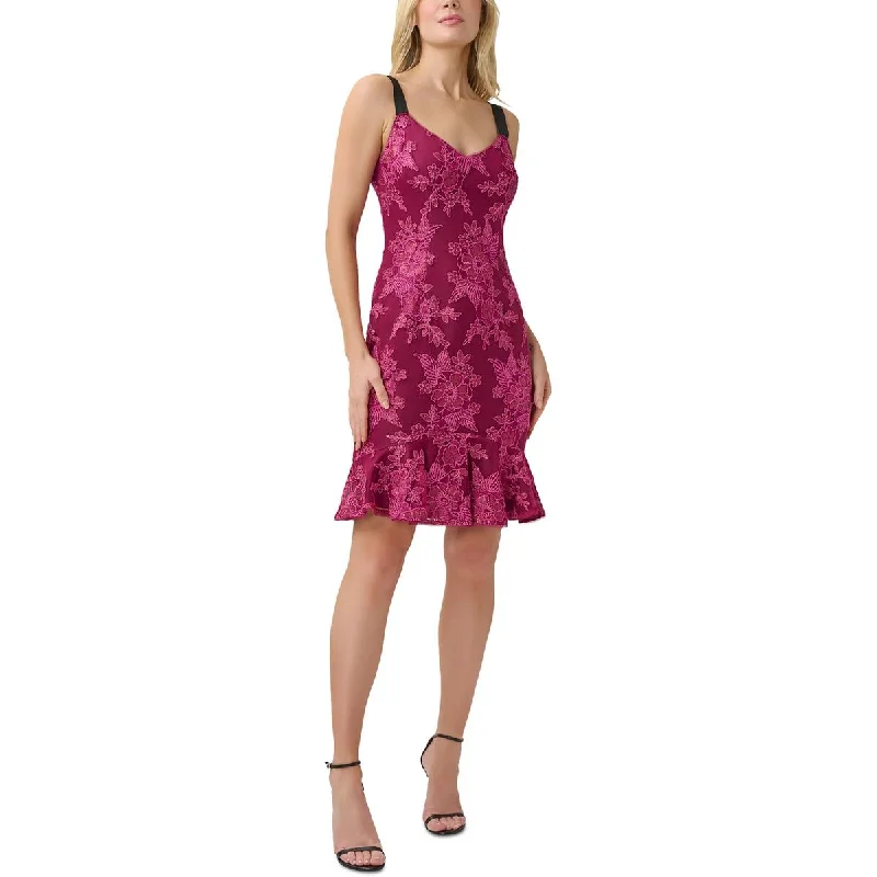 women's shift dressesAdrianna Papell Womens Sequined Mini Cocktail and Party Dress