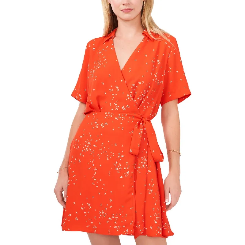 Maternity DressVince Camuto Womens Faux Wrap Mini Shirtdress