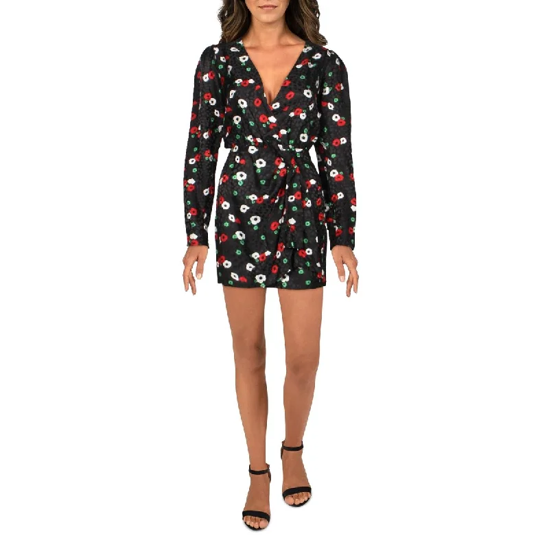 women's empire-line dressesThe Kooples Womens Floral Mini Wrap Dress