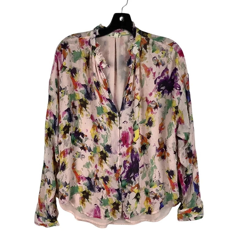 off-the-shoulder women's topsTop Long Sleeve By Pilcro In Floral Print, Size: Xl