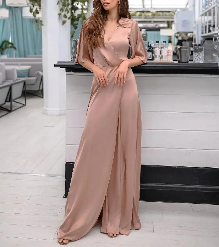 women's bell-sleeved dressesBehati Wrap Kimono Maxi Dress - Blush