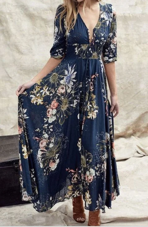 women's floral dressesGild The Lily High Low Wrap Maxi Dress