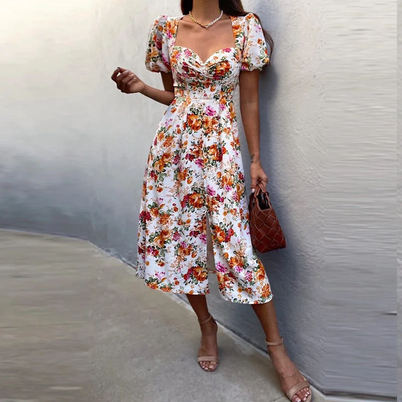 women's eco-friendly dressesLet A Smile In Floral Maxi Dress