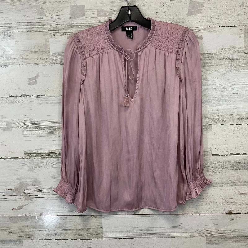 women's tops for gala dinnersBlouse Long Sleeve By Paige In Pink, Size: Xs