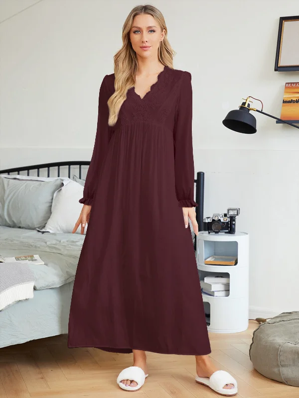 Silk DressFirst Bloom Cotton Ruffle Maxi Dress - Rust