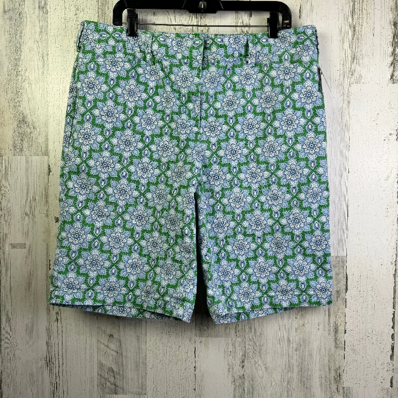 women's designer shortsBlue & Green Shorts Lands End, Size 18