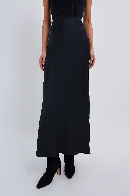 women's casual Friday dressesBlack Bar Silk Maxi Skirt