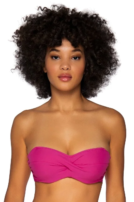 High-Waisted Bikini FemaleSUNSETS ICONIC TWIST UNDERWIRE BANDEAU